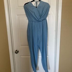 Jean Jumpsuit Halter